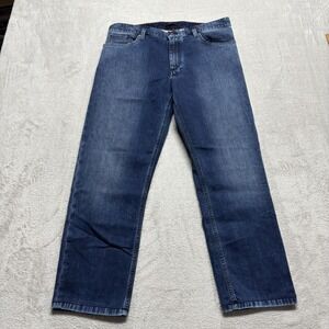 Alberto Cosy Jeans Pants Men's 34x27‎ Darker Wash Denim Regular Slim Fit